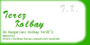 terez kolbay business card